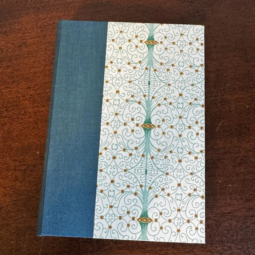 Address Book Tabbed Teal Green Abstract Cover 6.75x5x.50